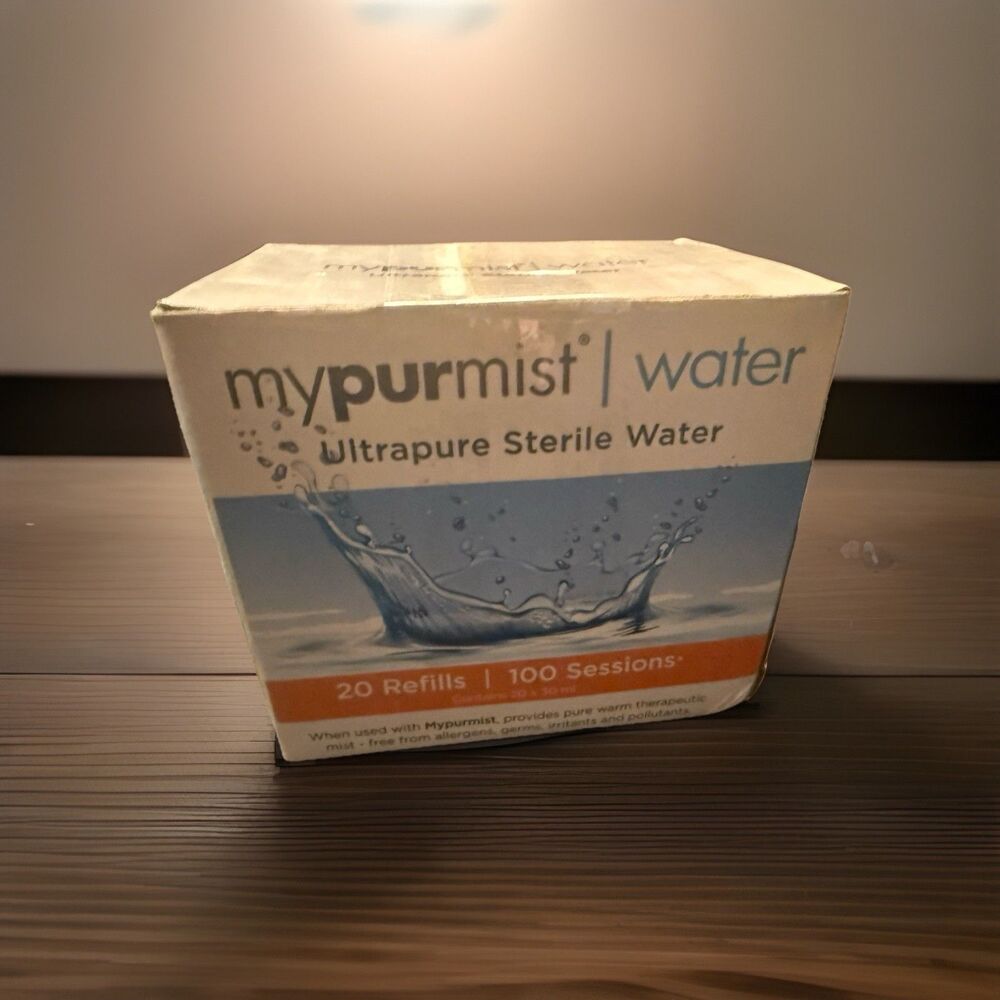 My PurMist Ultrapure Sterile Water 20 Refills 100 Sessions 30 ML  Expires 11/27